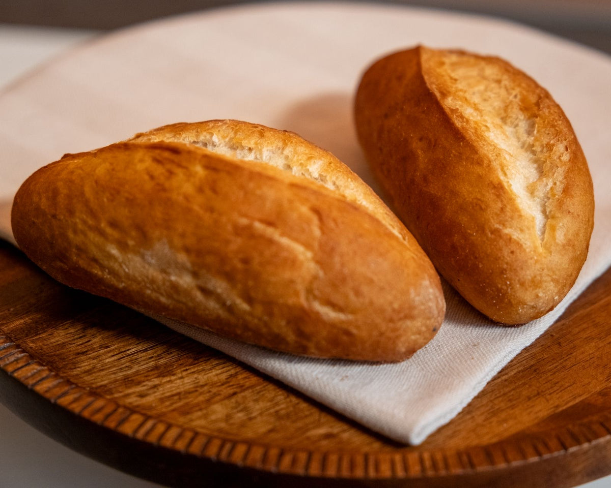 Witte glutenvrije pistolets (2 stuks) Tarwevrij & Melkvrij